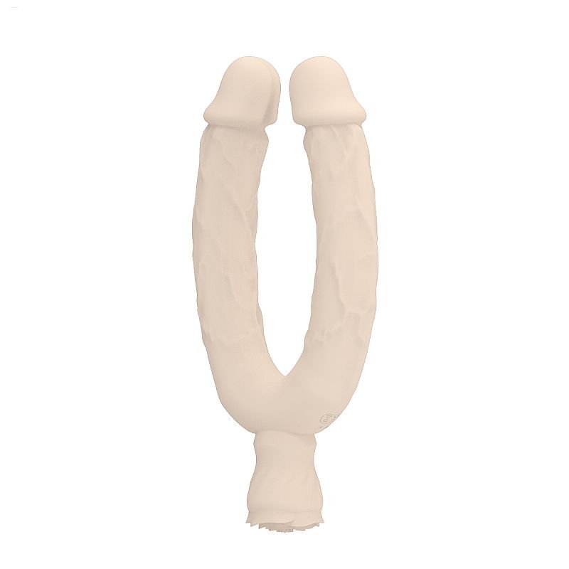 Pênis Duplo com Vibro - Flexible - ALWUP - Bege