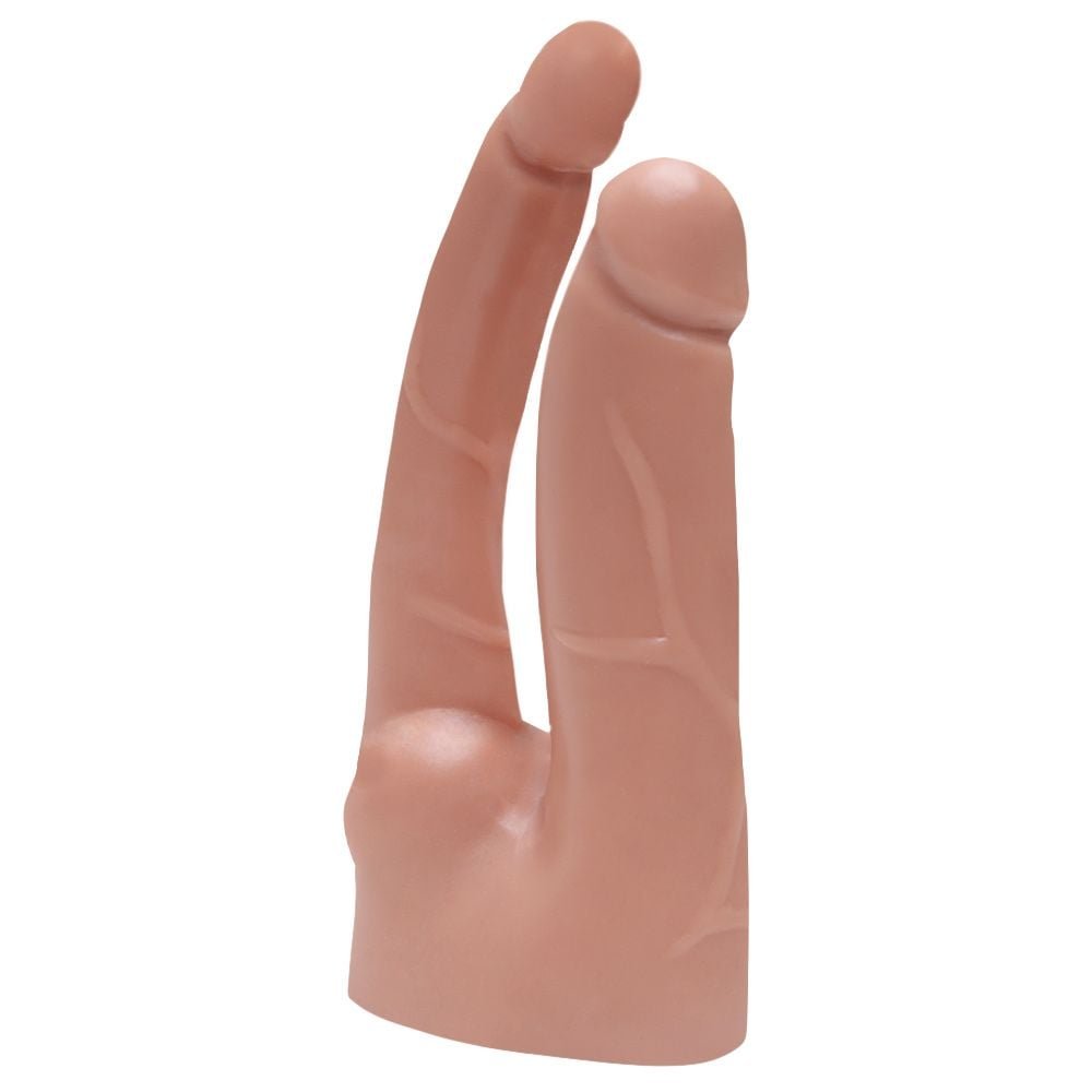 Pênis Duplo De Borracha Maciço 17cm Kgel