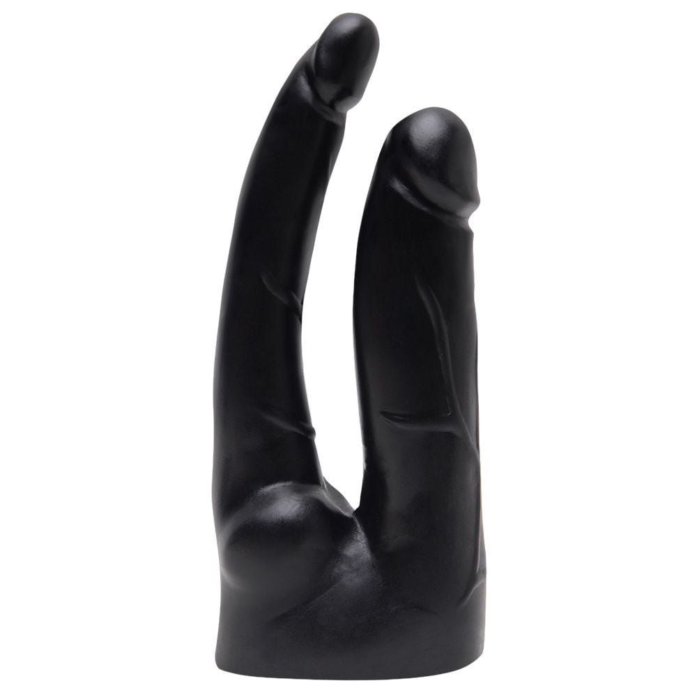 Pênis Duplo De Borracha Maciço 17cm Kgel