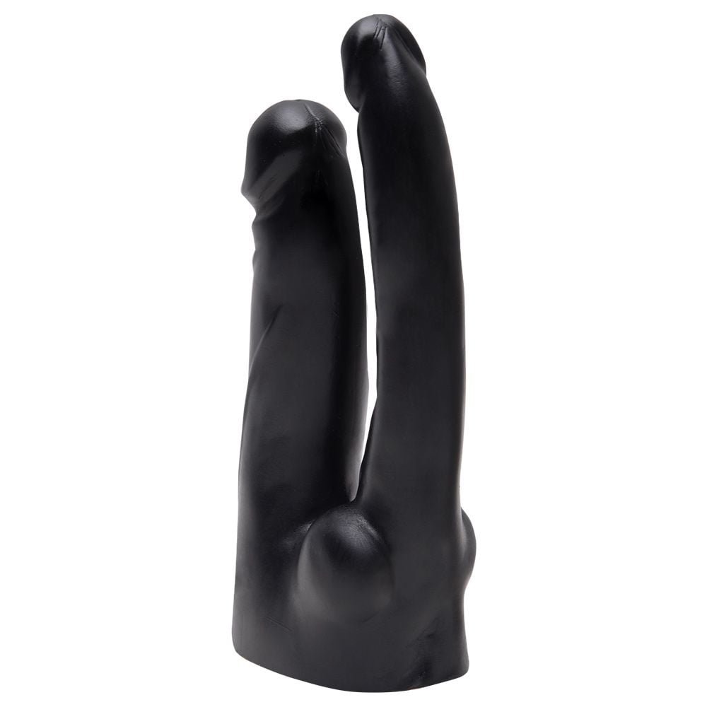 Pênis Duplo De Borracha Maciço 17cm Kgel