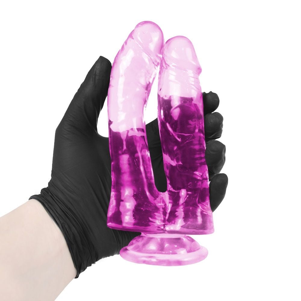 Pênis Duplo Jelly 17,5 X 3,5cm Ventosa Youvibe Vipmix