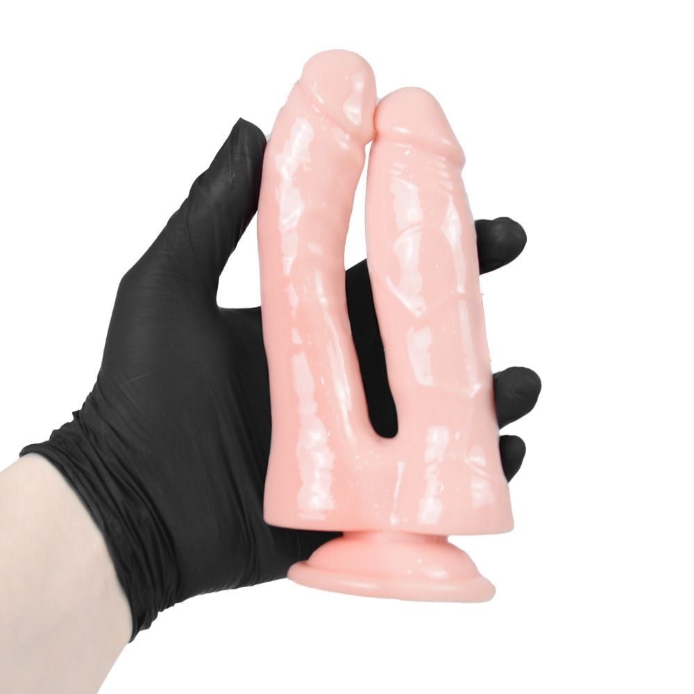 Pênis Duplo Jelly 17,5 X 3,5cm Ventosa Youvibe Vipmix