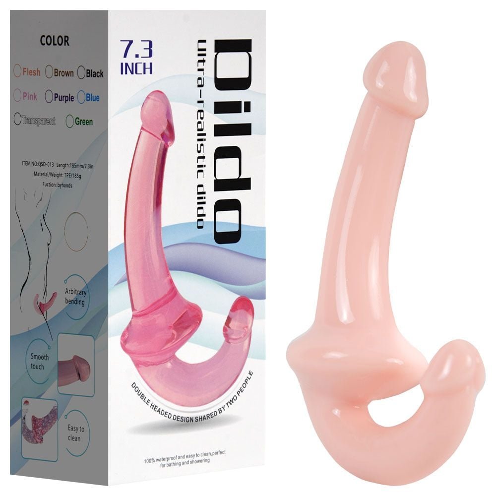 Pênis Duplo Jelly 20 X 3,3cm Strapless Youvibe Vipmix