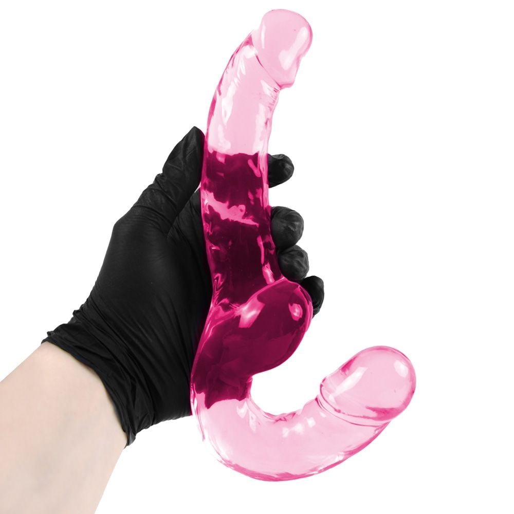 Pênis Duplo Jelly 23,5 X 3,3cm Strapless Youvibe Vipmix