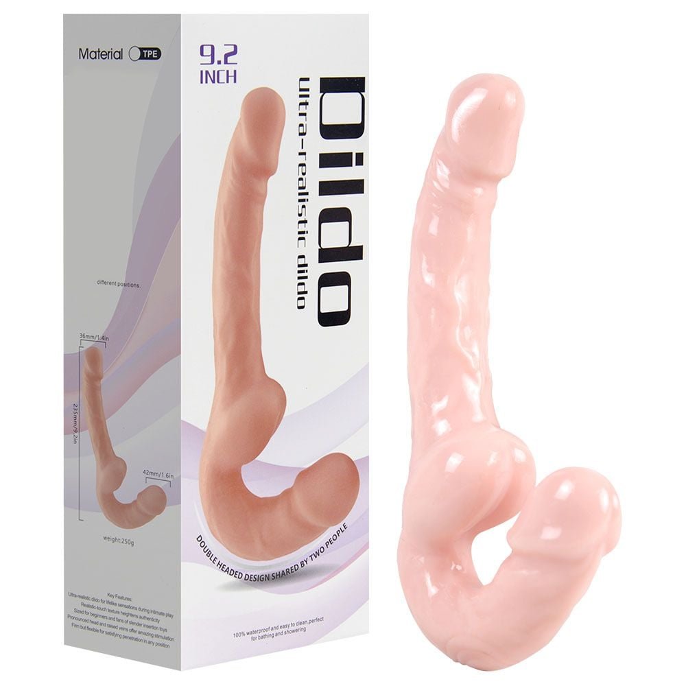 Pênis Duplo Jelly 23,5 X 3,3cm Strapless Youvibe Vipmix