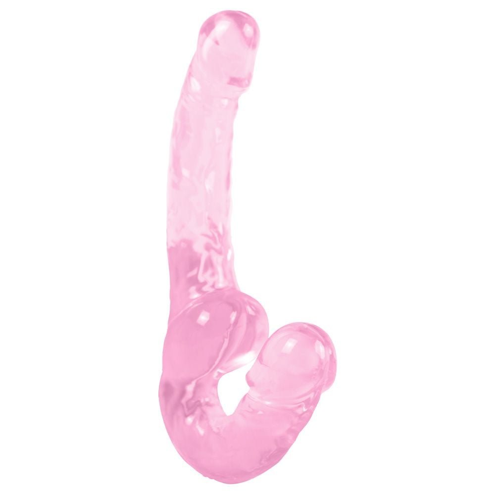 Pênis Duplo Jelly 23,5 X 3,3cm Strapless Youvibe Vipmix