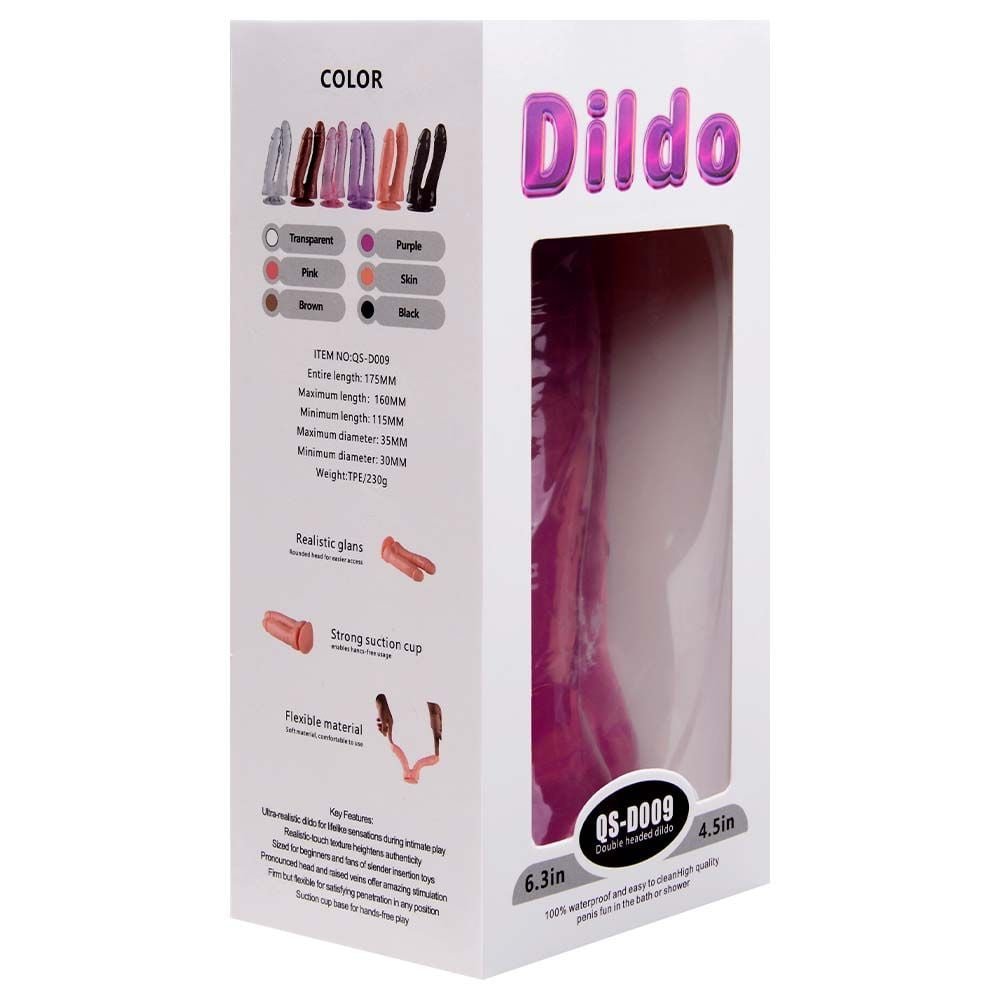 Pênis Duplo Transparente 17,3 X 3,5cm Sexy Import