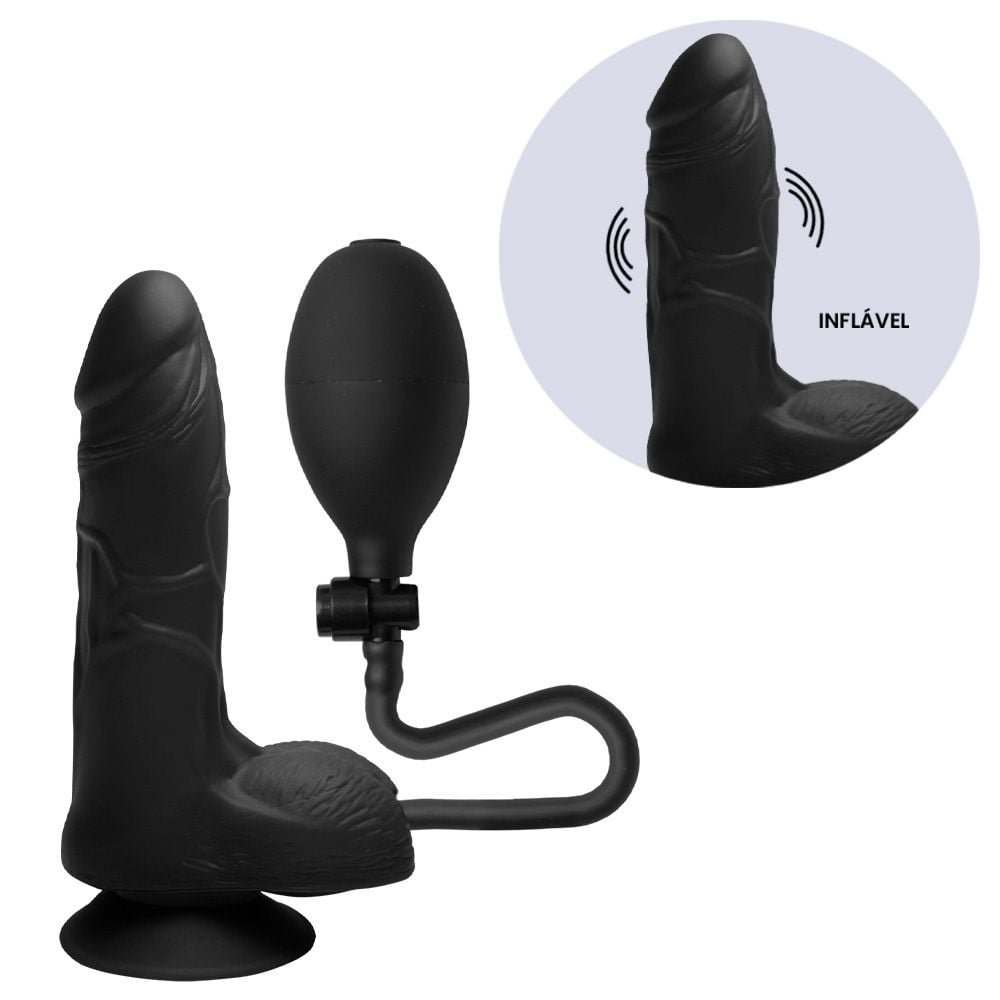 Pênis Inflável Pump Play 17 X 3,8cm Sexy Import