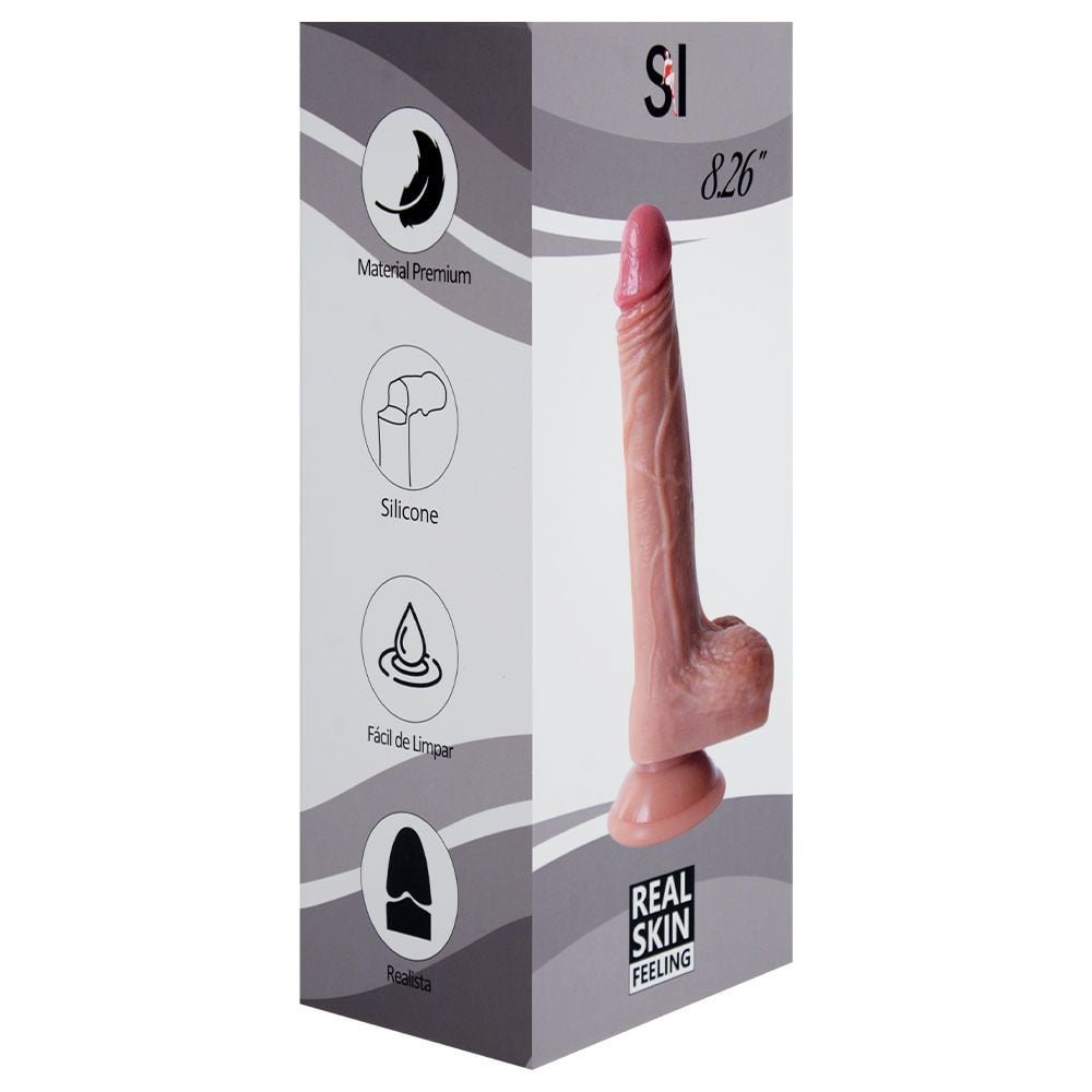 Pênis Maciço Realístico Real Skin 20 X 3cm Sexy Import