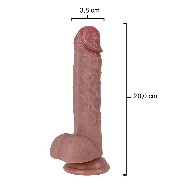 Pênis Realístico com Ventosa - 20,0 x 3,8