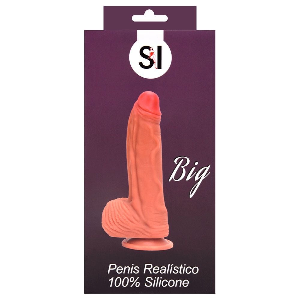 Pênis Realístico Com Ventosa 20,2 X 5,1cm Si Sexy Import
