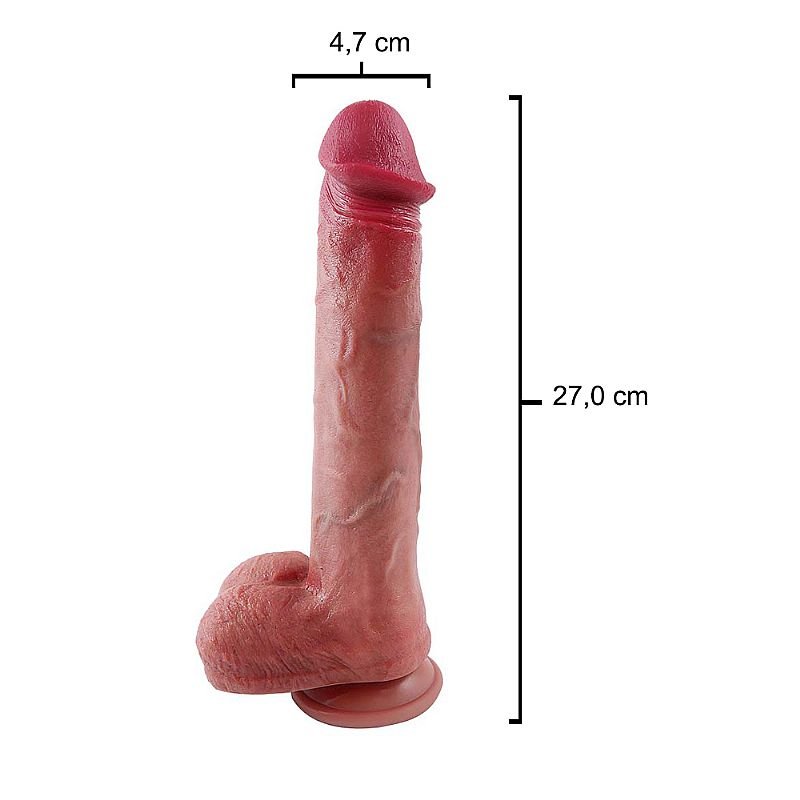 Pênis Realístico com Ventosa - 27,0 x 4,7 - Bege