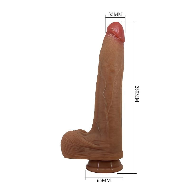 Pênis Realístico com Ventosa / Silicone Líquido - Adley - 28,0 x 3,5 cm - Pretty Love