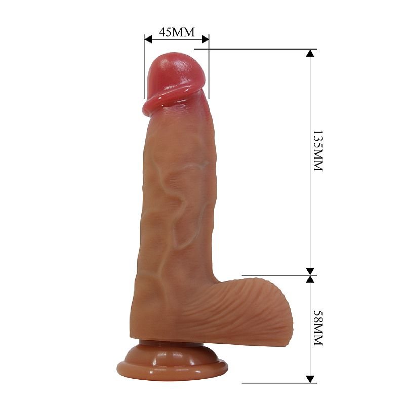Pênis Realístico com Ventosa / Silicone Líquido - Duvall - 19.3 x 4.5 cm - Pretty Love