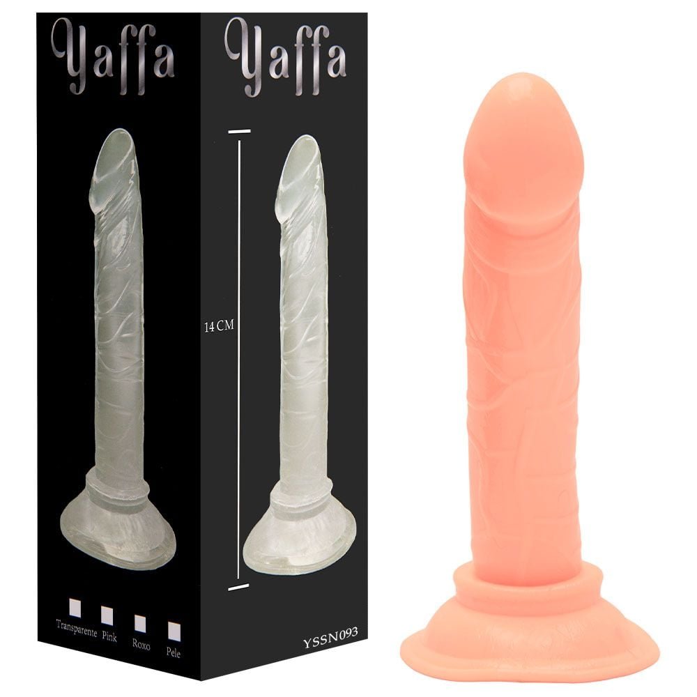 Pênis Realístico Com Ventosa Tpe 14 X 2cm Yaffa