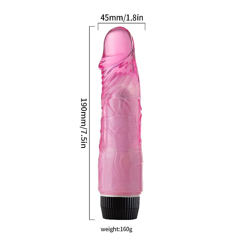 Pênis Realístico com Vibro - 18,5 x 4,0 - Roxo