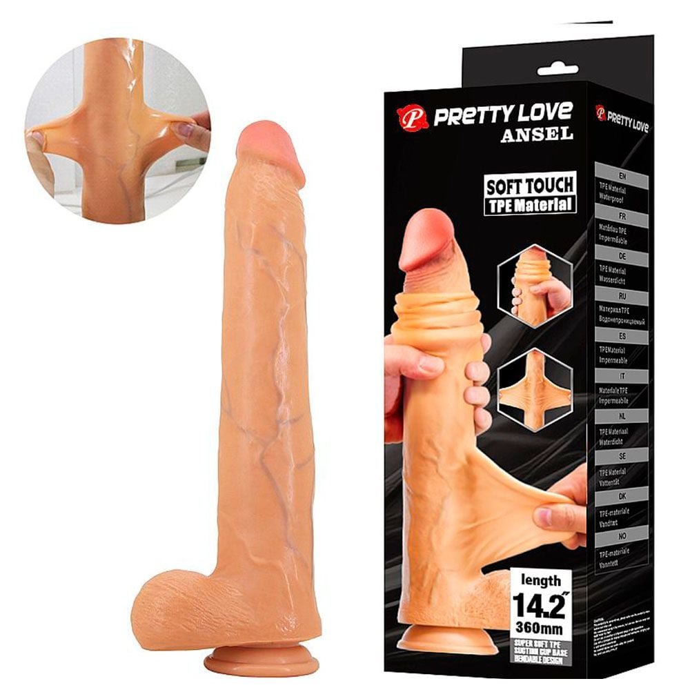 Pênis Realístico Dupla Camada 36 X 5,5cm Ansel Sexy Import