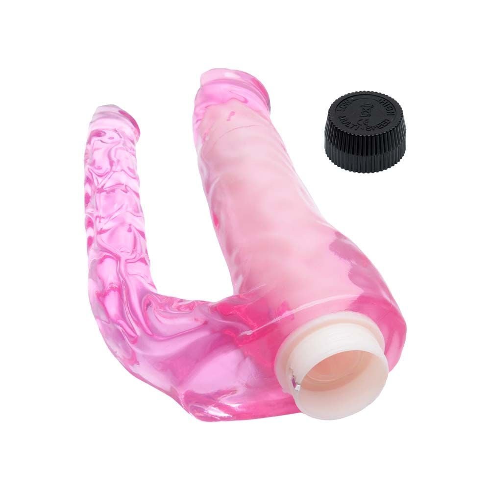 Pênis Realístico Duplo Vibrador 22 X 5cm Sexy Import