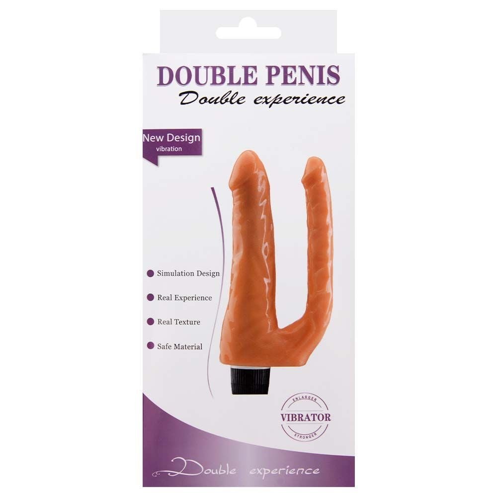 Pênis Realístico Duplo Vibrador 22 X 5cm Sexy Import