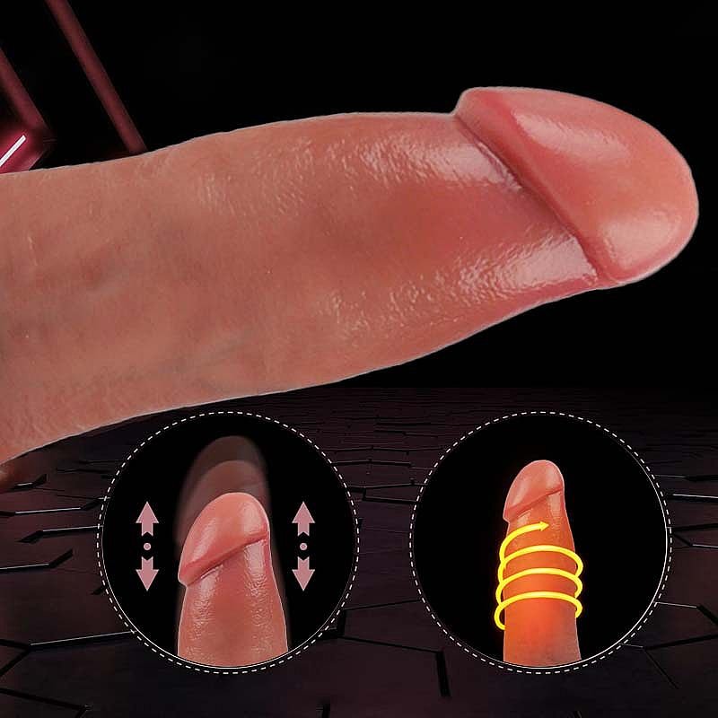 Pênis Realístico em Silicone Líquido com Vai e Vem / Aquecimento - 23,0 x 6,0 cm