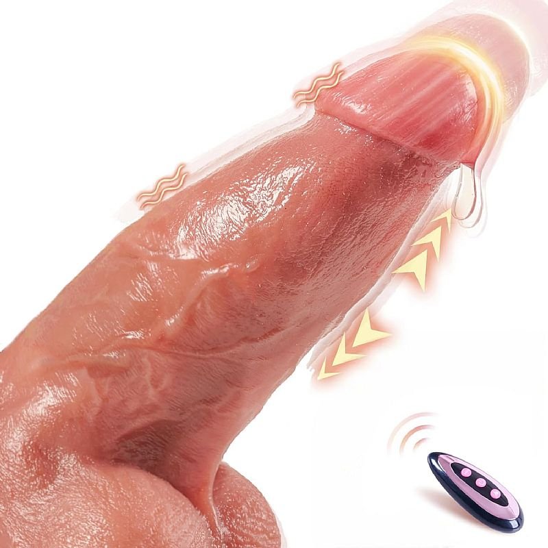 Pênis Realístico em Silicone Líquido com Vai e Vem / Aquecimento - 24,0 x 6,8