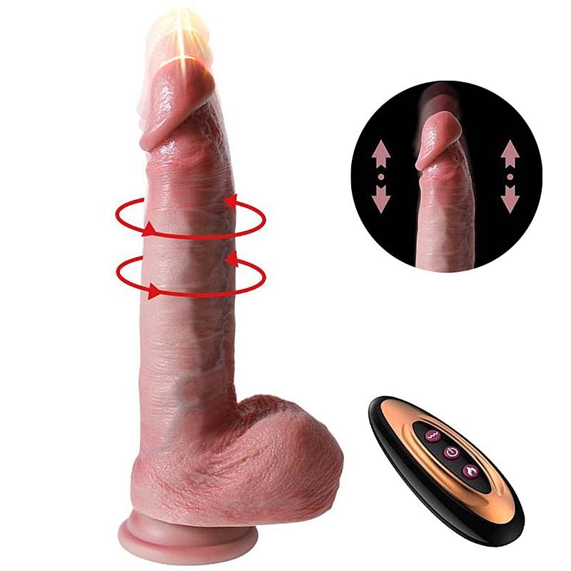 Pênis Realístico em Silicone Líquido com Vai e Vem / Rotativo e Aquecimento - 21,5 x 4,2