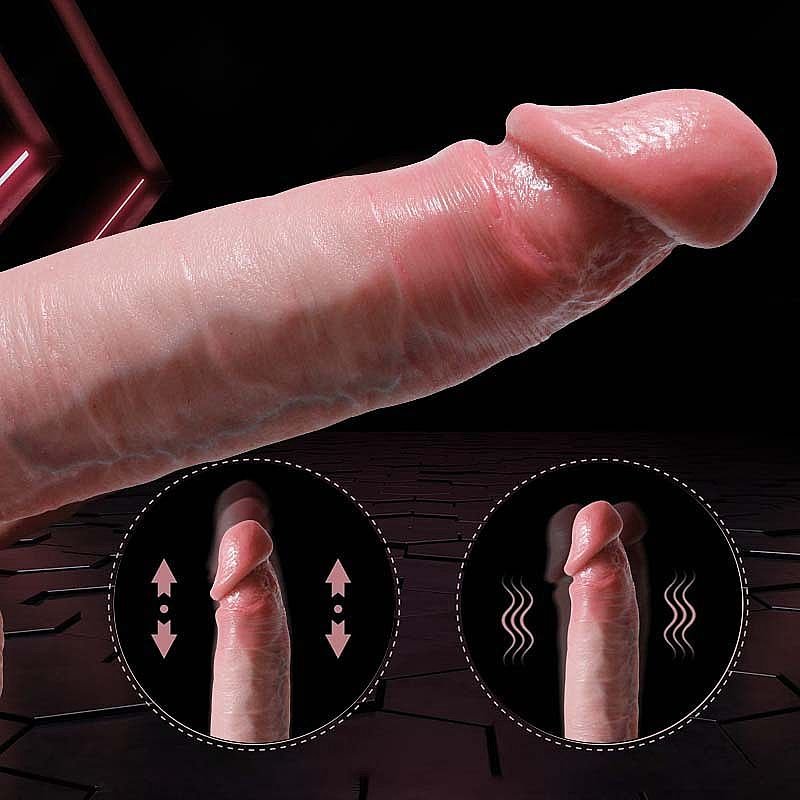Pênis Realístico em Silicone Líquido com Vai e Vem / Rotativo e Aquecimento - 21,5 x 4,2