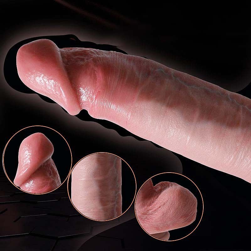 Pênis Realístico em Silicone Líquido com Vai e Vem / Rotativo e Aquecimento - 21,5 x 4,2