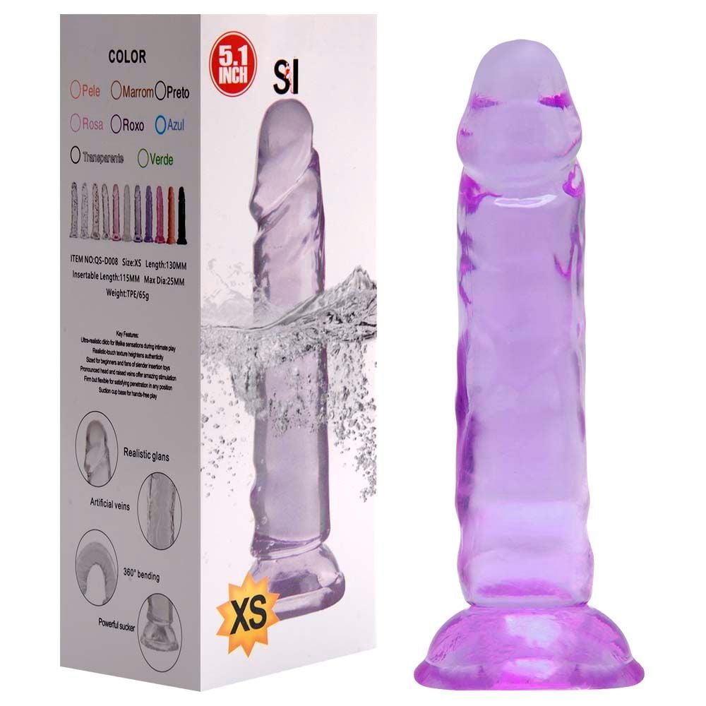 Pênis Realístico Jelly Ventosa 13 X 2,5cm Sexy Import