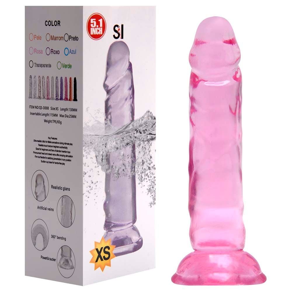 Pênis Realístico Jelly Ventosa 13 X 2,5cm Sexy Import
