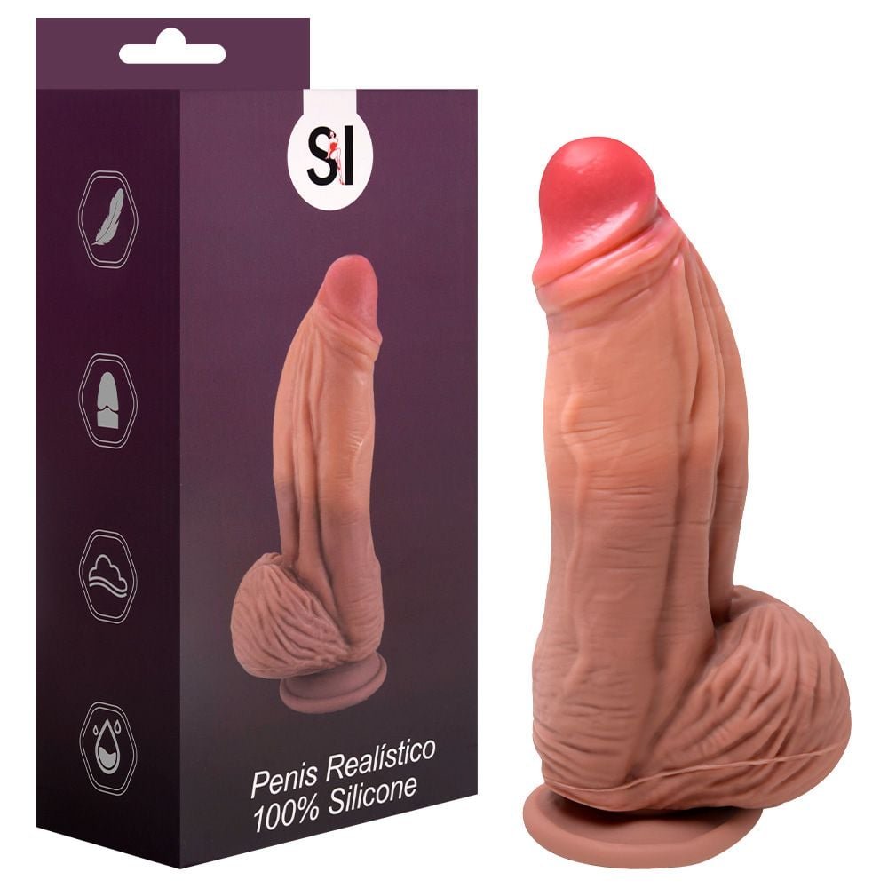 Pênis Realístico Nature Cock 24,5 X 6cm Sexy Import
