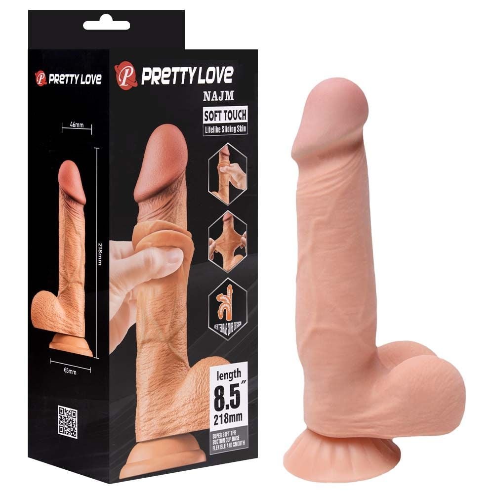 Pênis Realístico Pele Dupla 21,8 X 4,6cm 2 Baile Vipmix