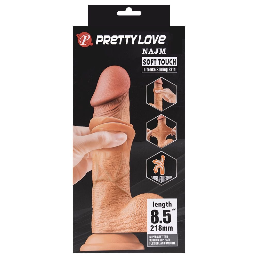 Pênis Realístico Pele Dupla 21,8 X 4,6cm 2 Baile Vipmix