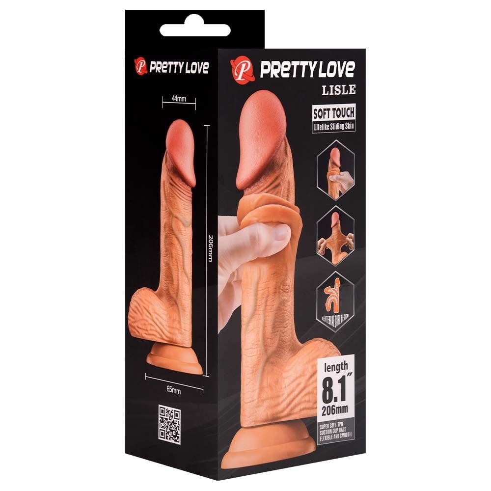 Pênis Realístico Pele Dupla 21,8 X 4,6cm Baile Vipmix
