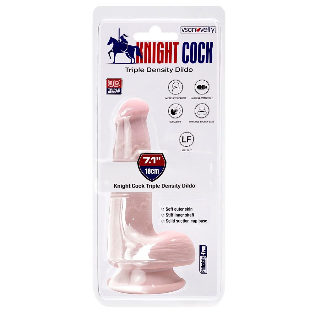Pênis Realístico Ventosa 18 X 3,5cm Knight Cock Vipmix