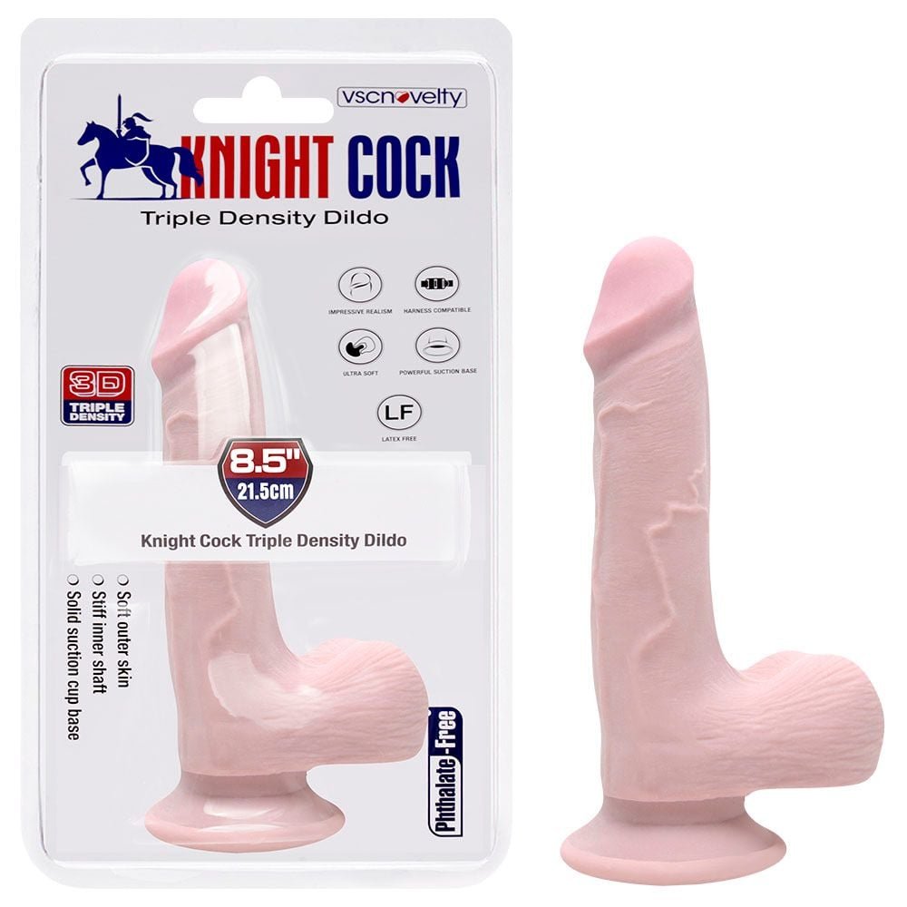 Pênis Realístico Ventosa 21,5 X 4,2cm Knight Cock Vipmix