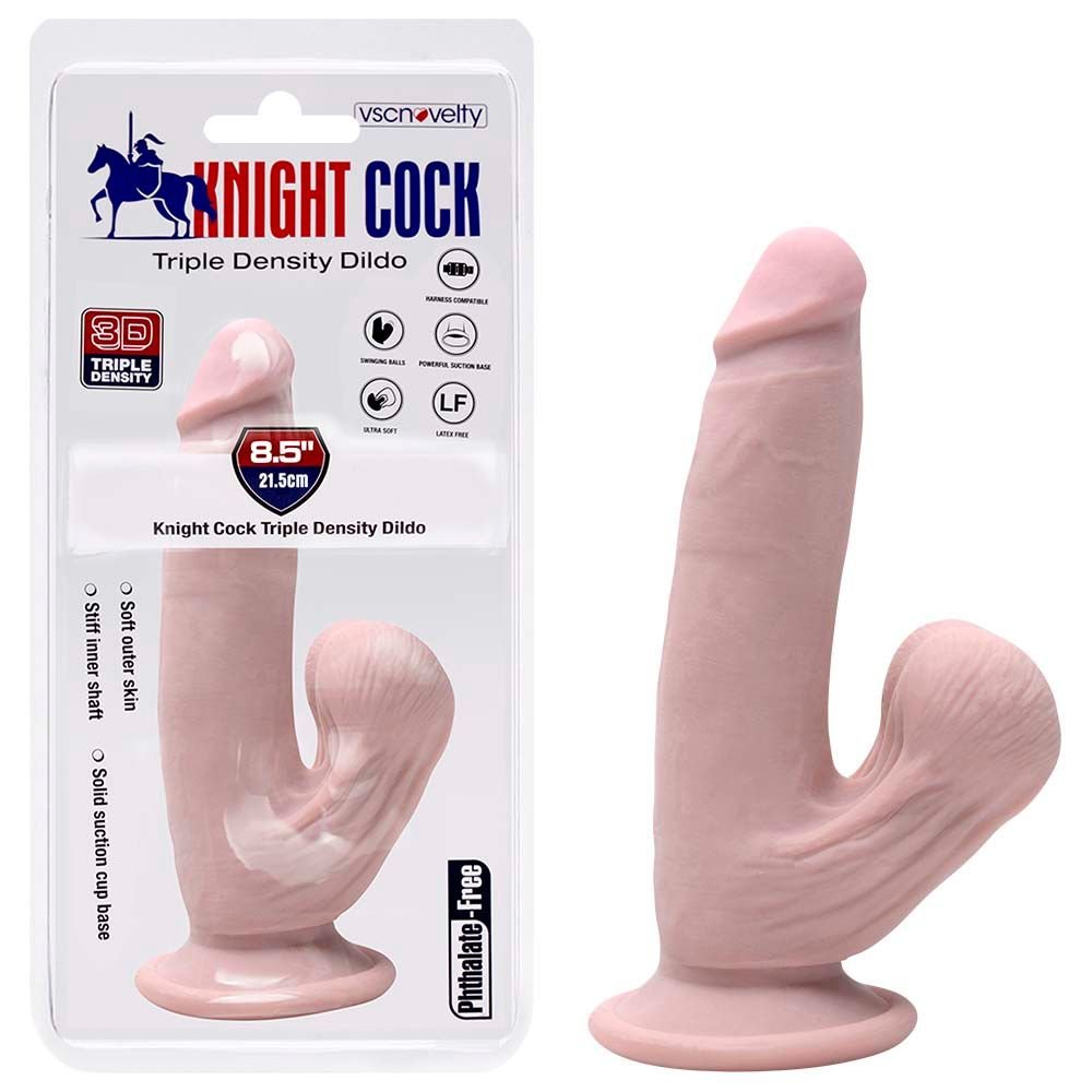 Pênis Realístico Ventosa 21,5 X 4,4cm Knight Cock Vipmix