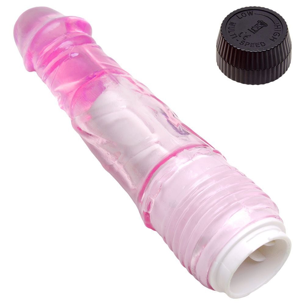 Pênis Realístico Vibrador 20 X 4cm Jelly Sexy Import