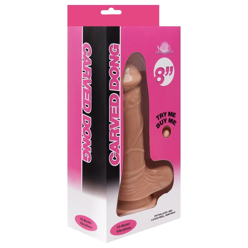 Pênis Realístico Vibrador Carved Dong 8 Aphrodisia Sexy Import