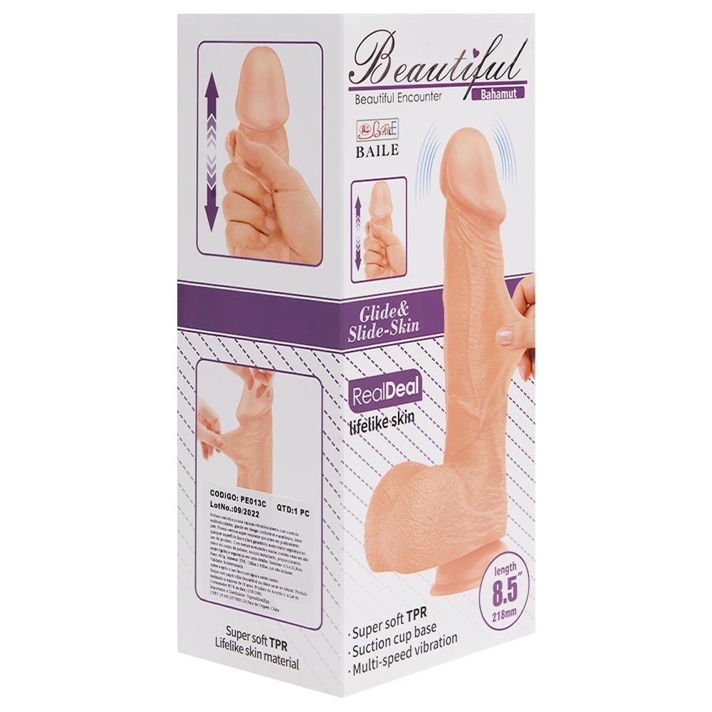 Pênis Realístico Vibrador Ventosa 21,8 X 4,3cm Vipmix