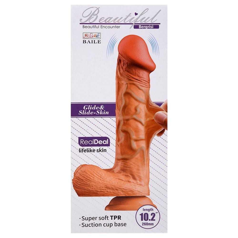 Pênis Realístico Vibrador Ventosa 26 X 4,8cm Vipmix