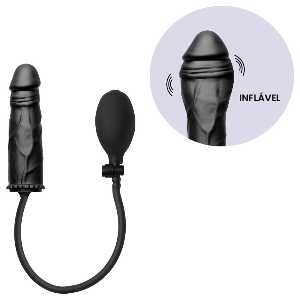 Pênis Silicone Inflável 14,5 X 3,3cm Sexy Import