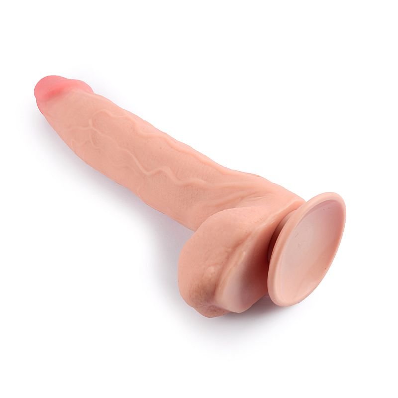 Pênis Super Realístico com Dupla Camada - Real Skin Lucky - 30,50 x 5,8cm - Bege