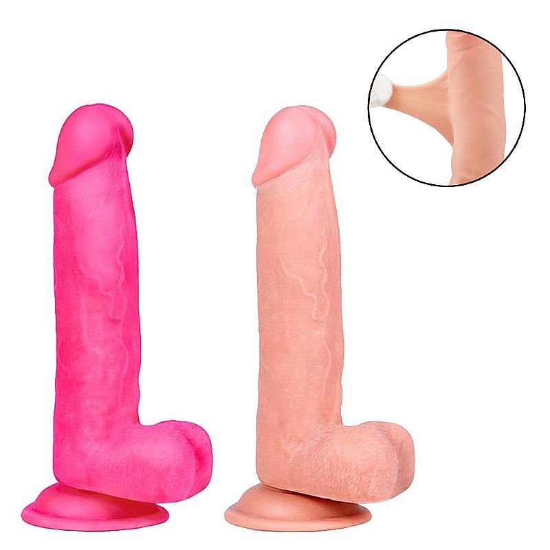 Pênis Super Realístico com Dupla Camada Skin - 20,3 x 4,0cm