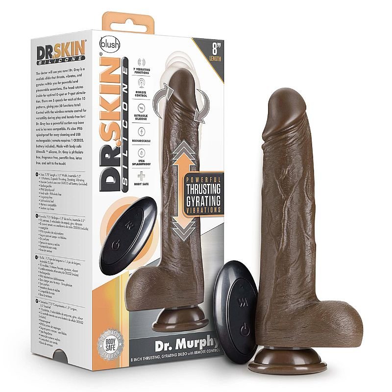 Pênis Super Realístico com Vibração e Rotação / Vai e vem - 22,2 x 4,4 - DR.Murphy - Blush