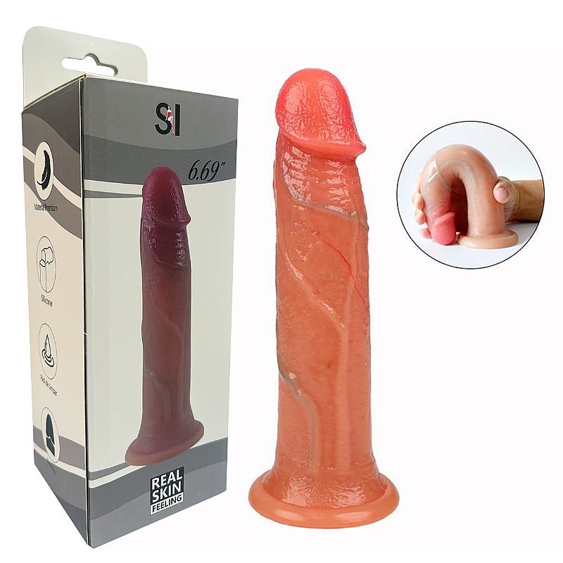 Pênis Super Realístico em Silicone Líquido - 17,0x3,5