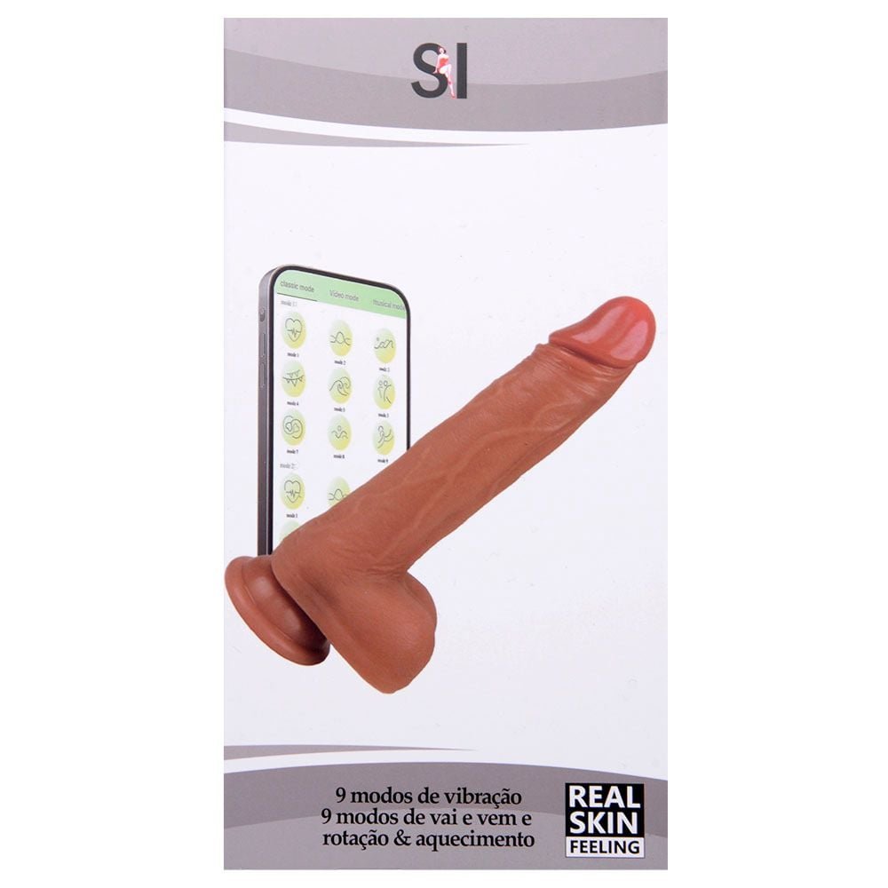 Pênis Vibrador 9 Modos Via App 21 X 4cm Sexy Import
