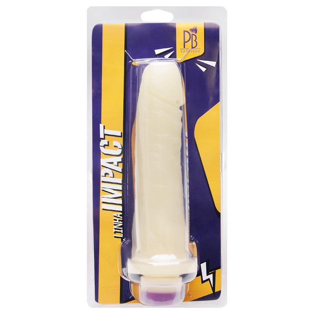 Pênis Vibrador Brilha No Escuro 19 X 3,8cm Pau Brasil