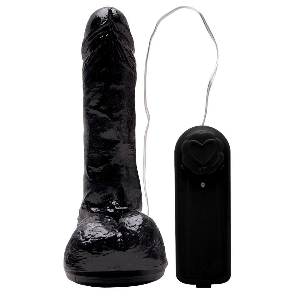 Pênis Vibrador Controle Externo Escroto 17,5 X 3,8cm Kgel