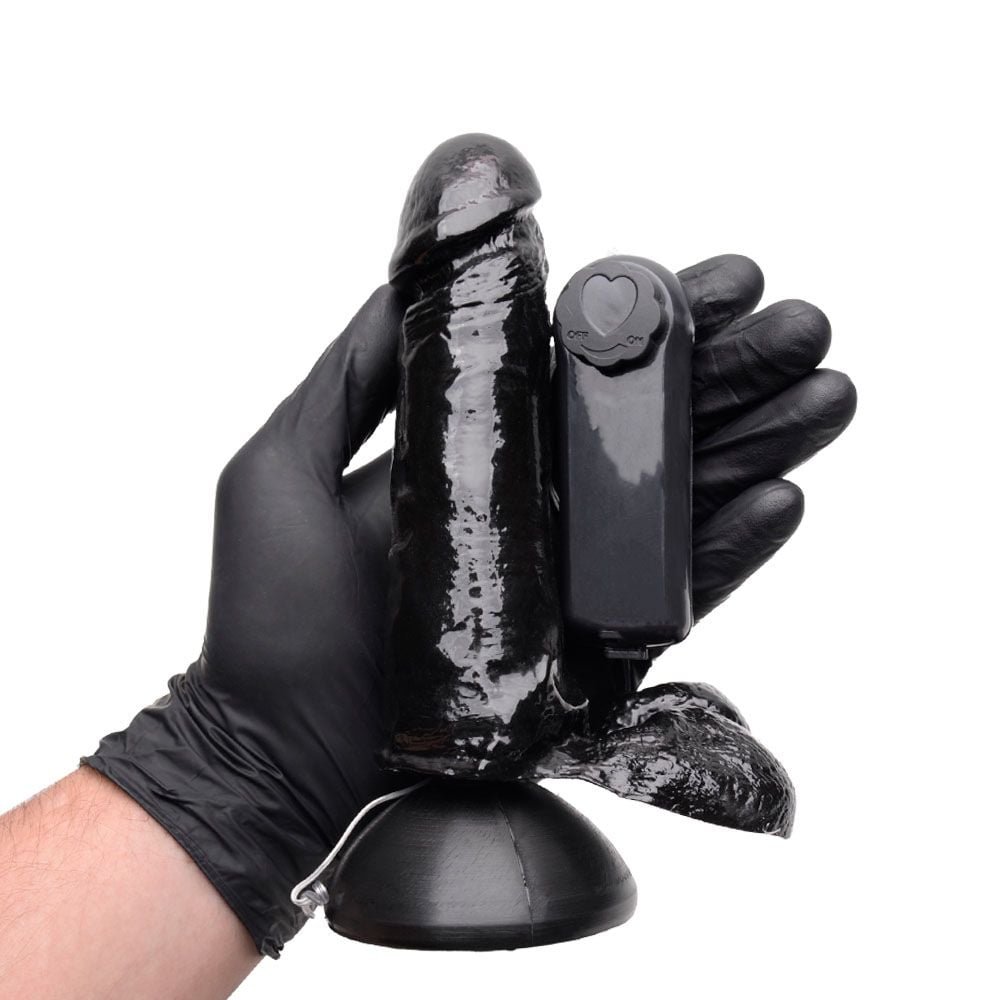 Pênis Vibrador Controle Externo Escroto 17,5 X 3,8cm Kgel